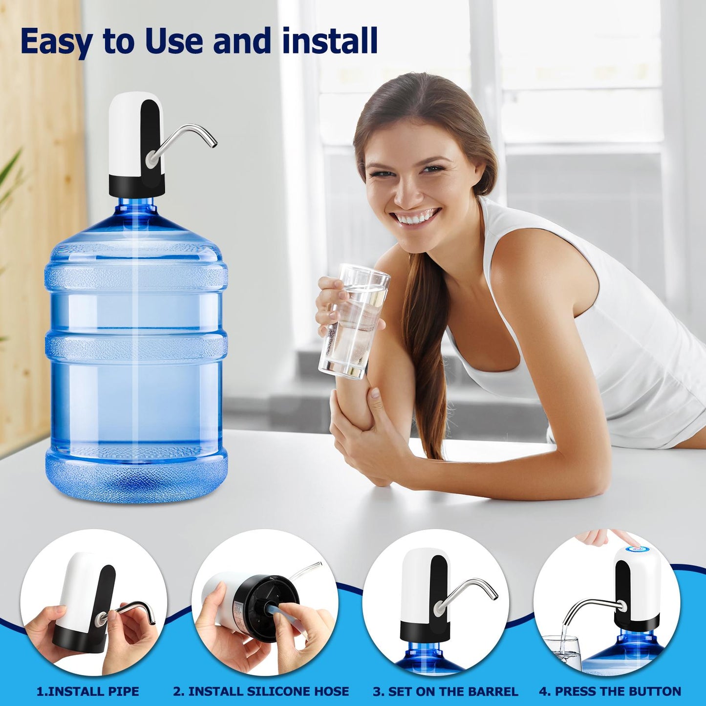 Rechargeable 5 Gallon Water Dispenser Pump 💧🔋