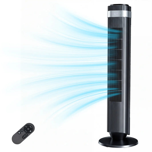 Silent Bladeless Tower Fan w/ Timer & Auto Mode 🌬️🏠